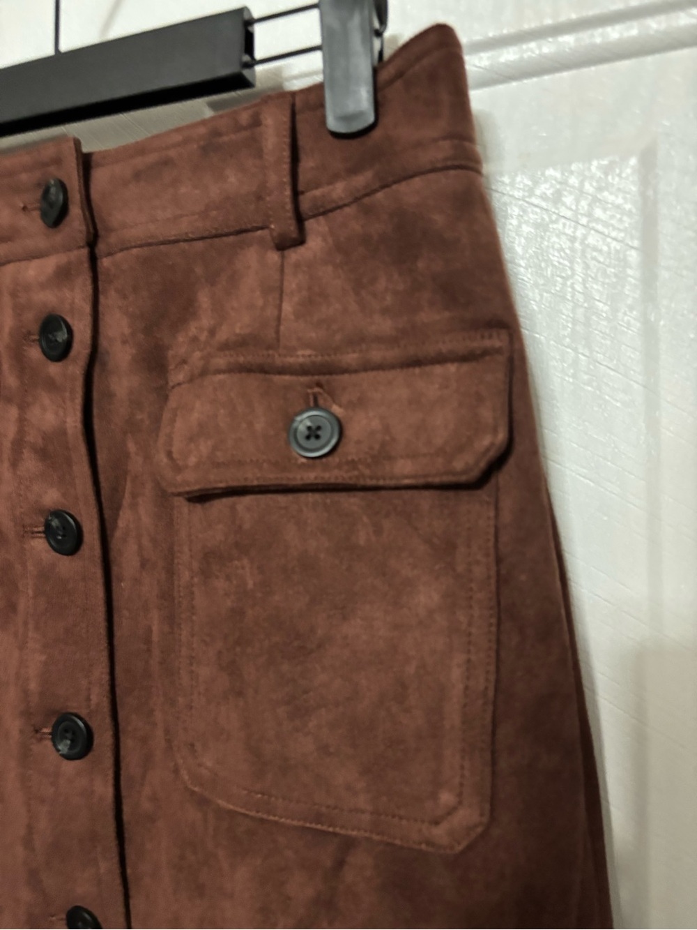 Universal Thread Brown Button-Front A-Line Skirt - Picture 3 of 6